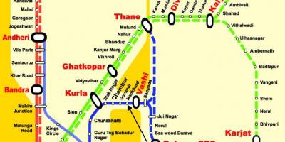 Mumbai central line-asemat kartta