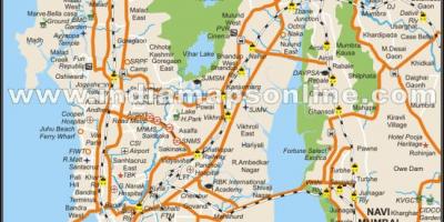 Fyysinen kartta Mumbai