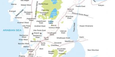 Bombay valtion kartta