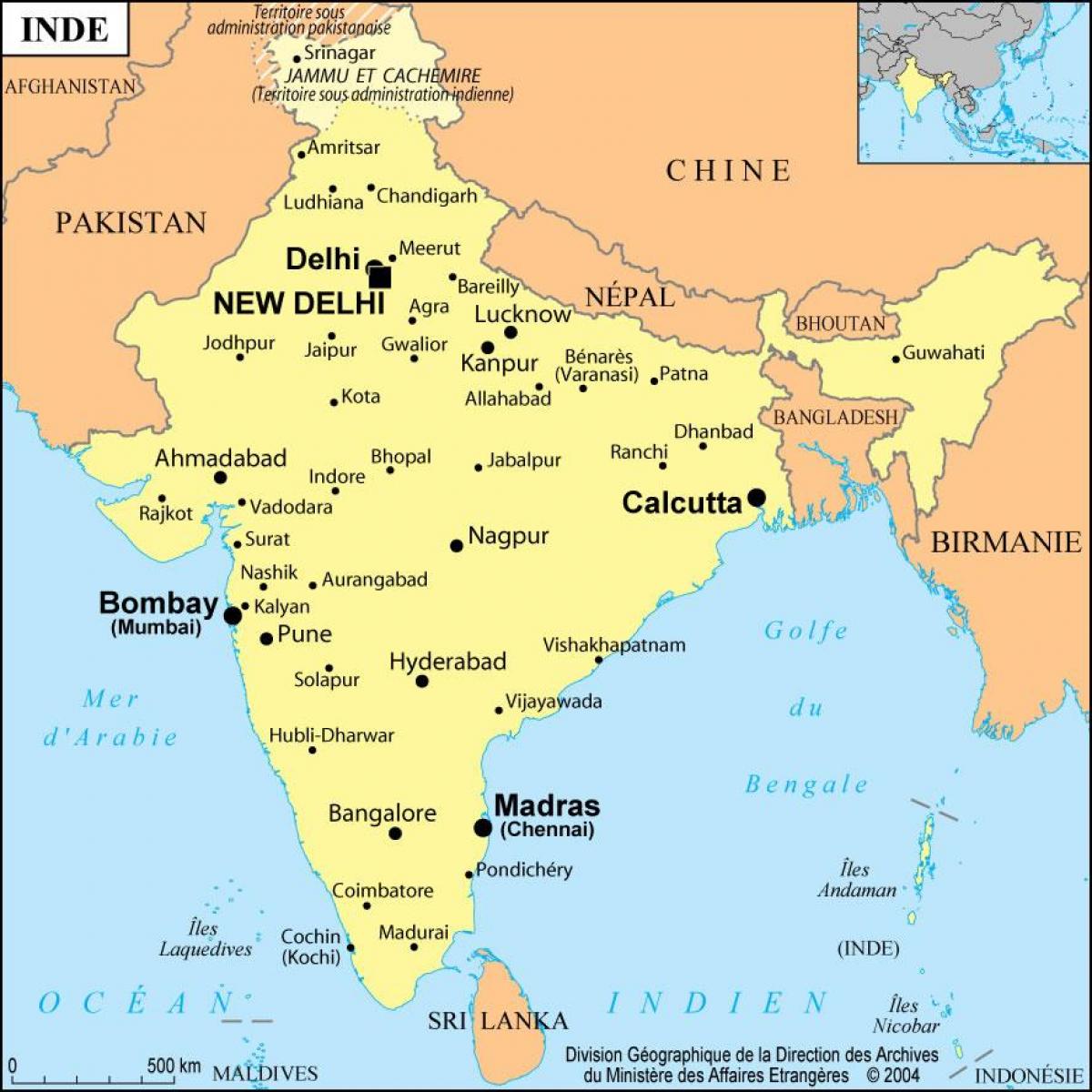 kartta Bombay intiassa