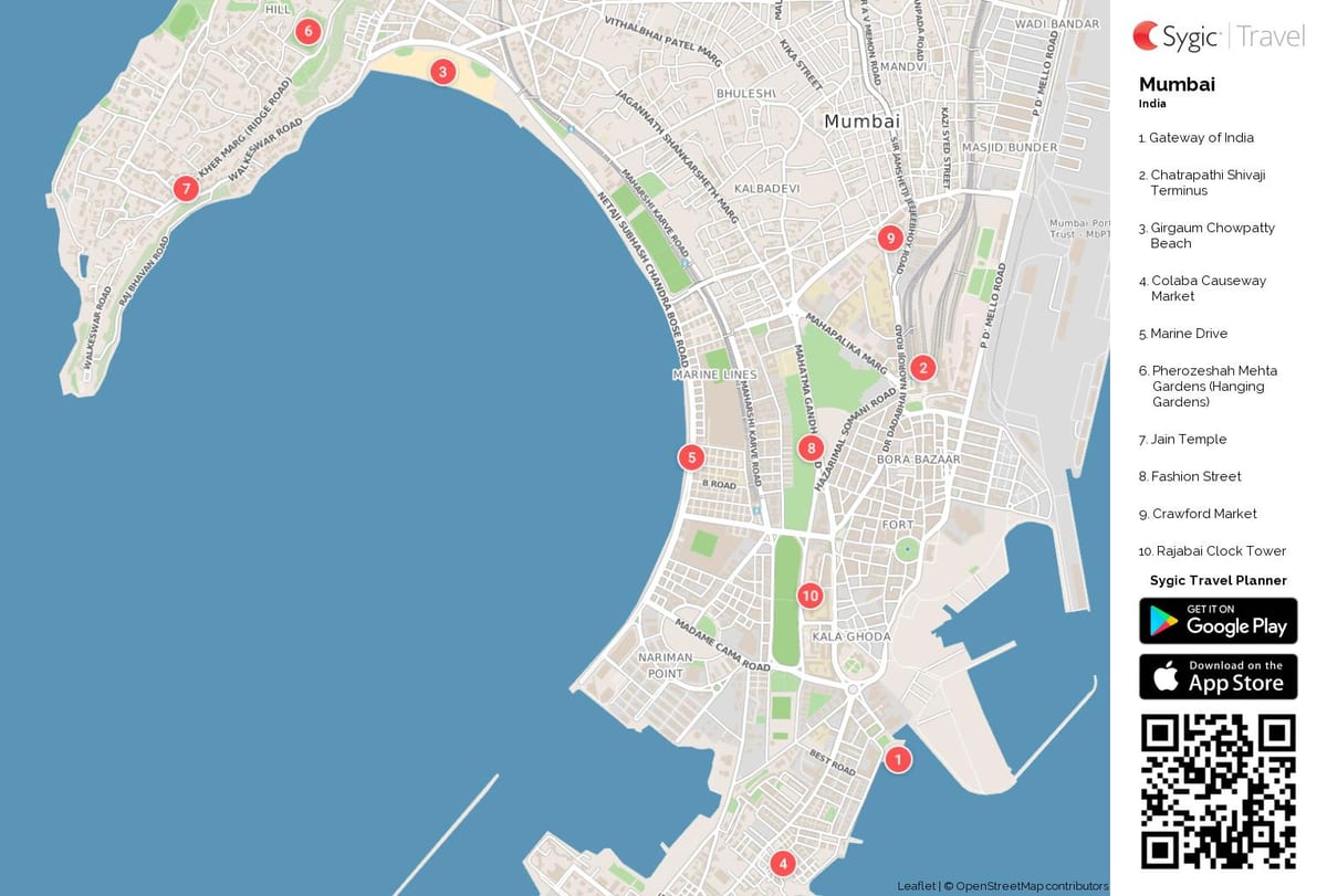 kartta etelä-Mumbai