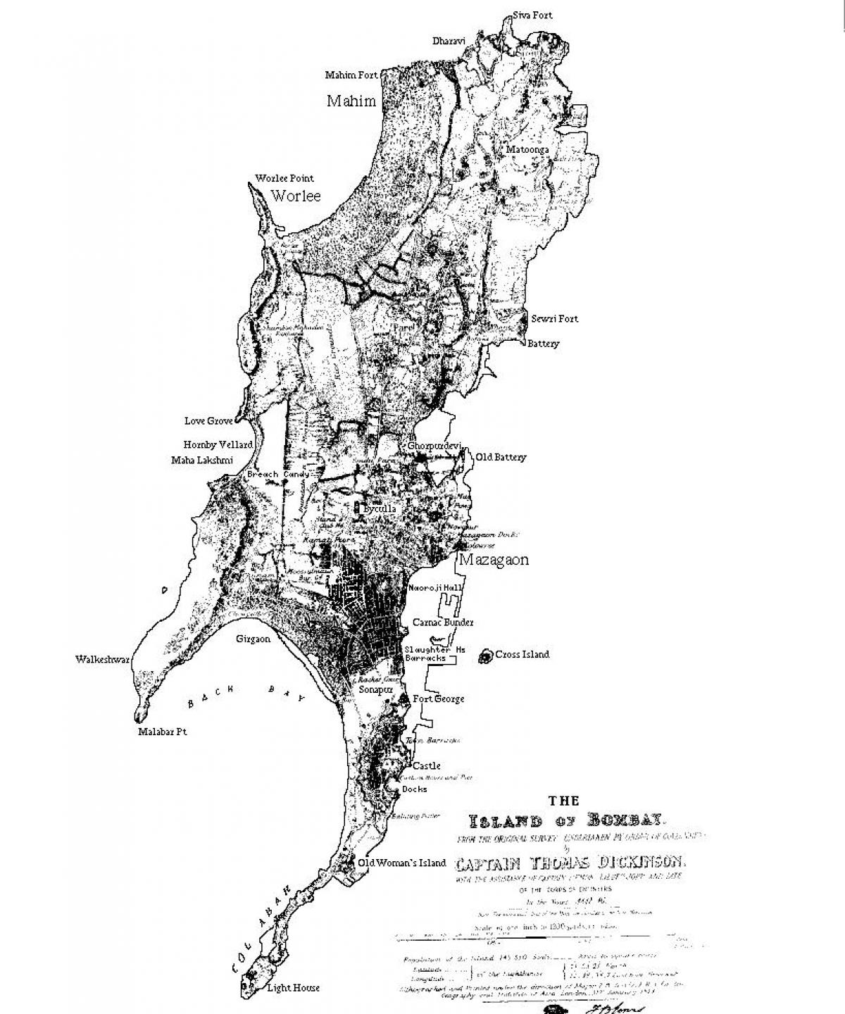 kartta Mumbai island