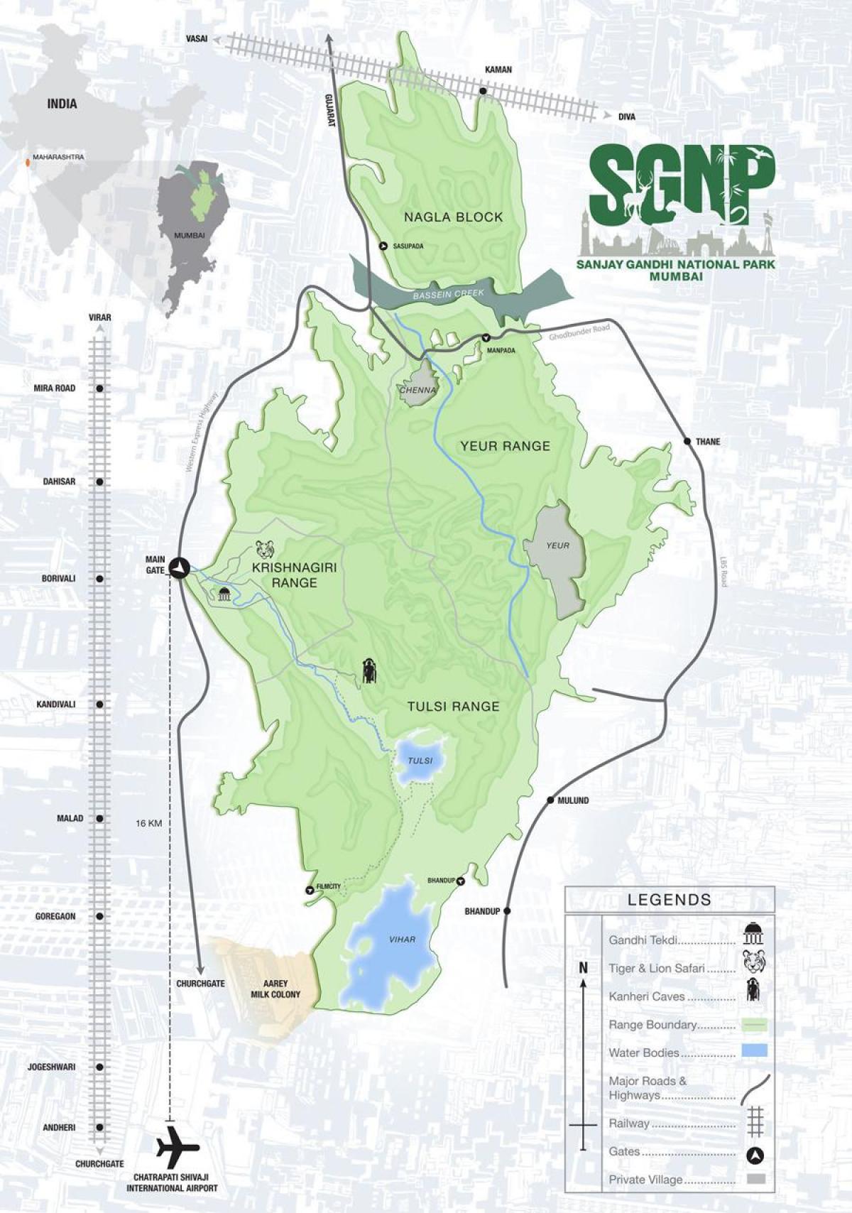 kartta sanjay gandhi national park