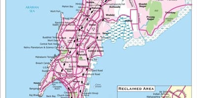 Kaupungin kartta Mumbai